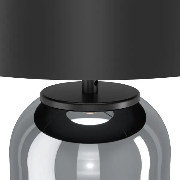 Eglo 390063 - Lampada da tavolo CUITE 1xE27/40W/230V nero/fumé