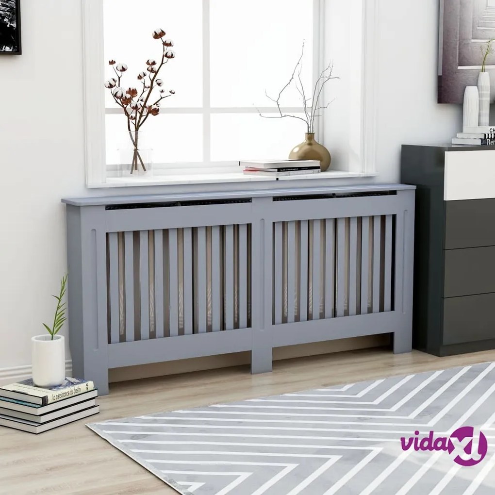 vidaXL Copertura per Radiatore Antracite 172x19x81,5 cm in MDF