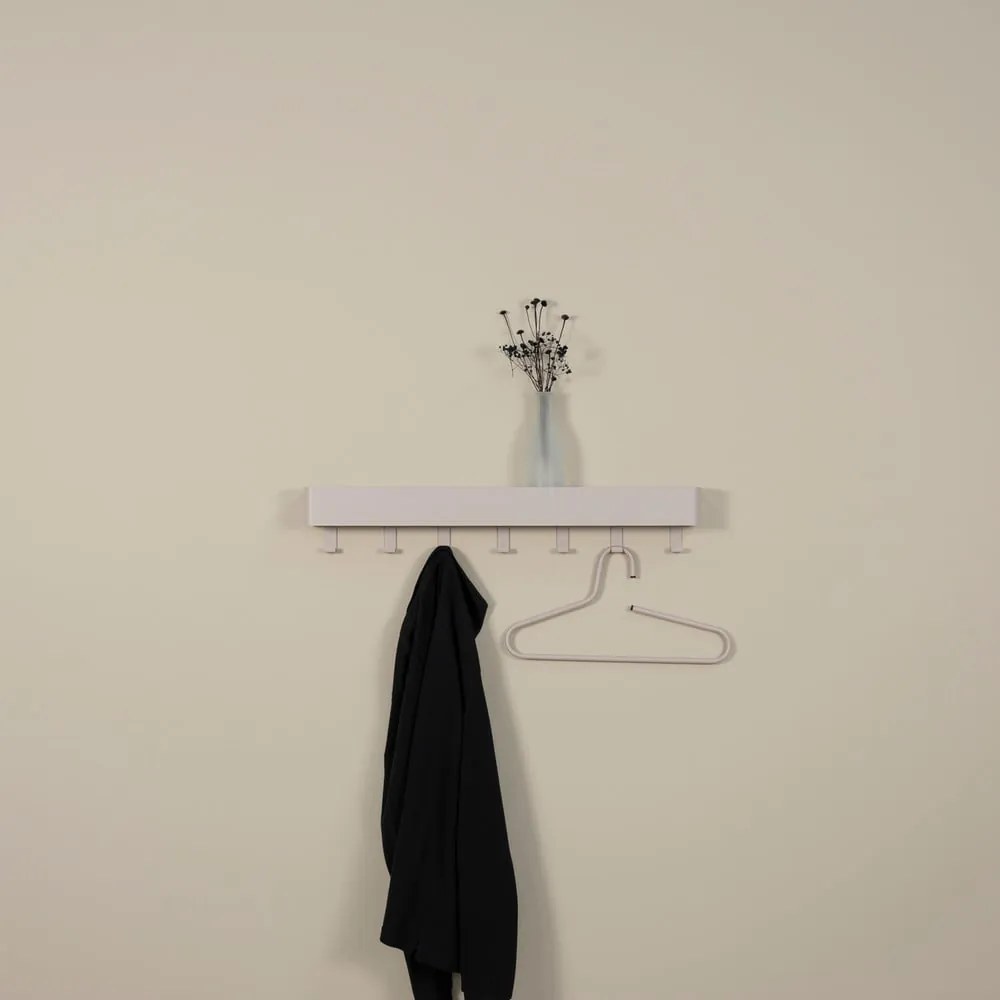Attaccapanni da parete grigio tortora in metallo con scaffale 72 cm Dax Play – Spinder Design
