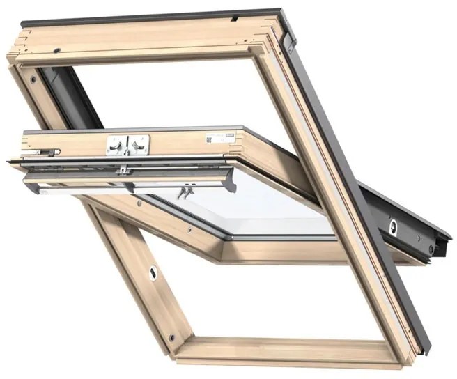 Finestra da tetto (faccia inclinata) VELUX GGL FK08 3070 manuale L 55 x H 78 cm marrone e grigio antracite