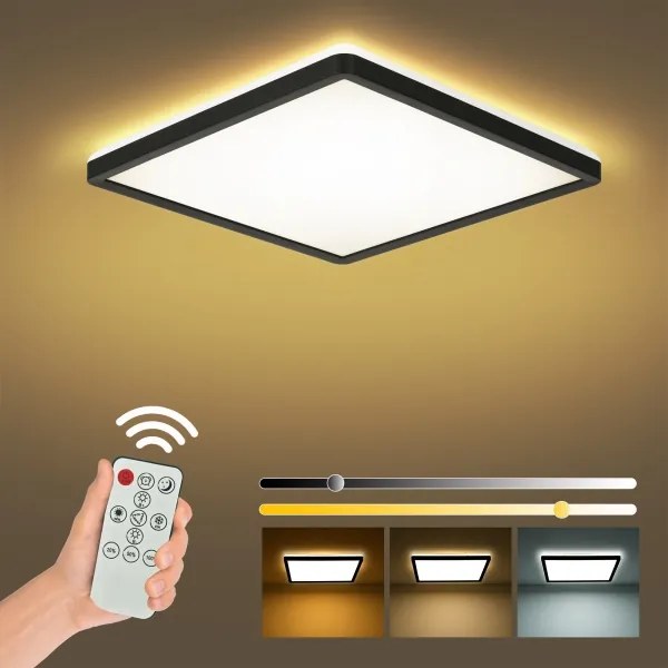 Brilagi - Lampada LED dimmerabile ULTRA SLIM 18W 230V 30x30 cm nera + DO