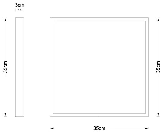 Globo 12382-22 - Plafoniera LED TIBEY LED/22W/230V 35x35 cm