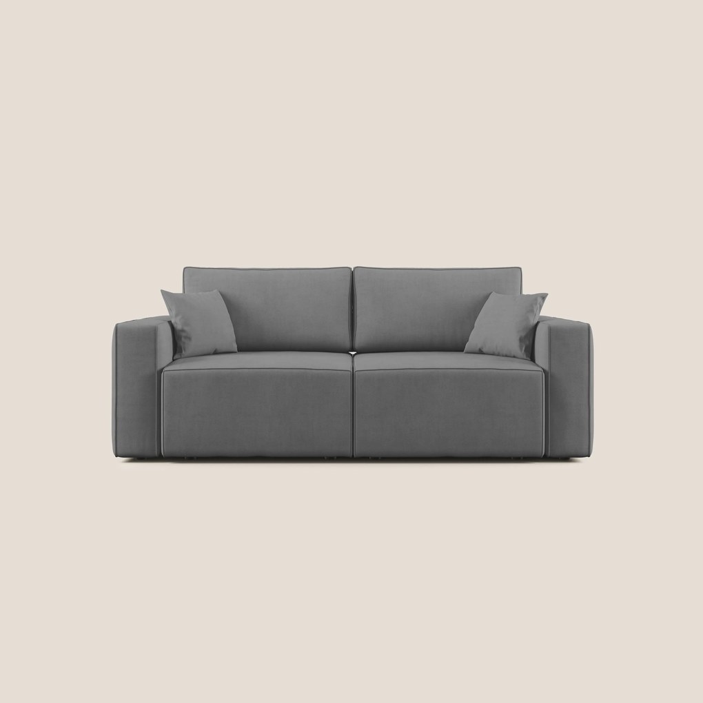 Morfeo divano con sedute estraibili in morbido tessuto impermeabile T02 grigio