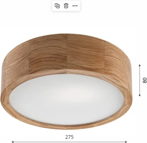 Brilagi - LED RGBW dimmerabile plafoniera CARVALHO 1xE27/9W/230V Wi-Fi rovere Ø 27,5