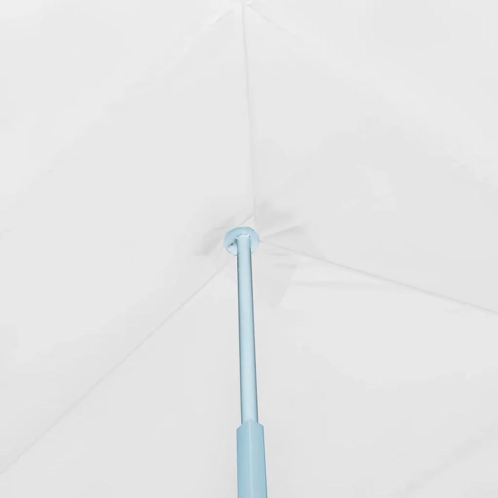 Tenda Pieghevole Pop-Up con 8 Pareti Laterali 3x9 m Bianca