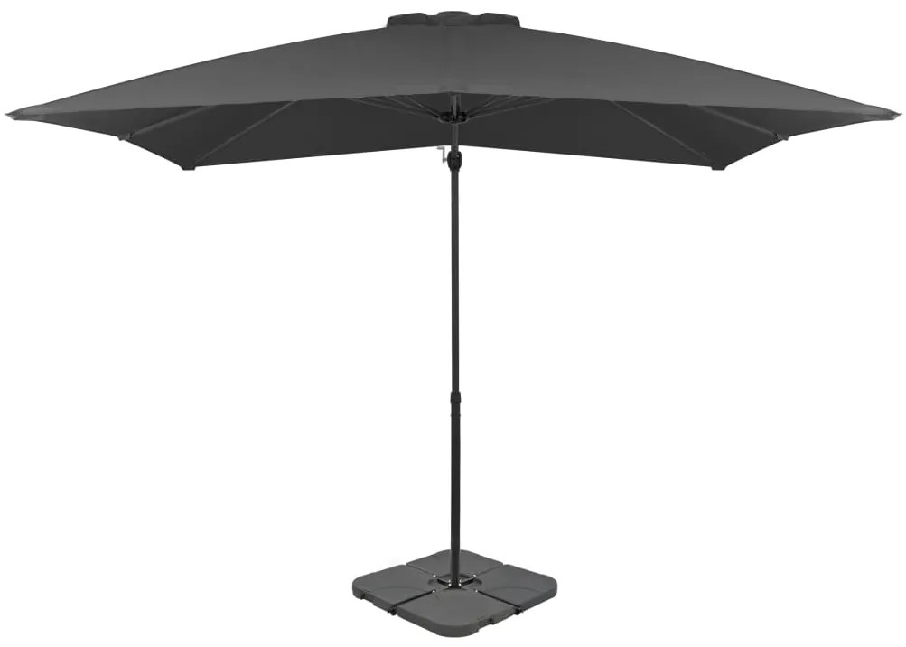Parasole Da Giardino Con Base Portatile Antracite /
