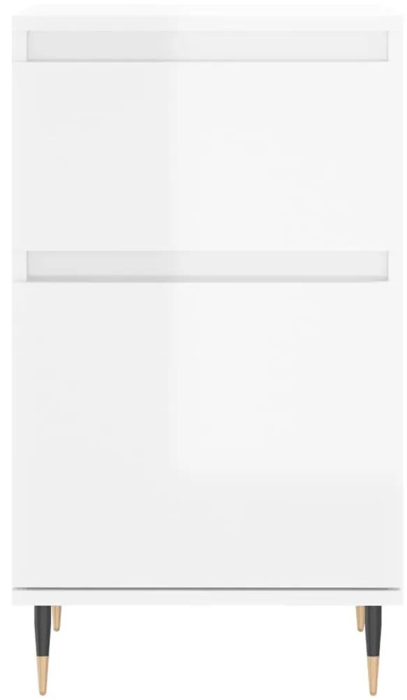 Credenza bianco lucido 40x35x70 cm in legno multistrato
