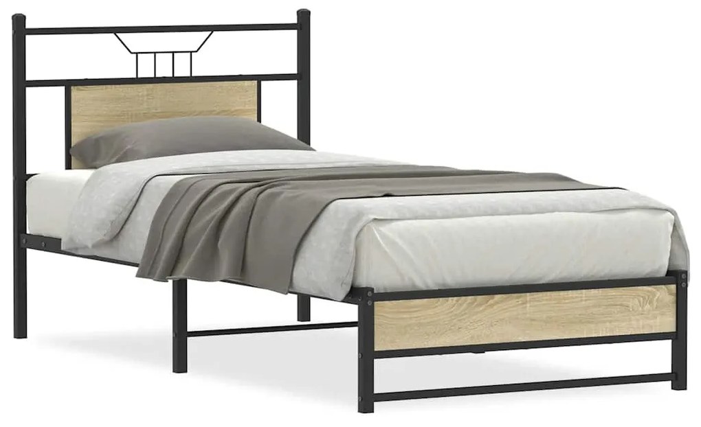 Giroletto Senza Materasso Rovere Sonoma 80x200 Cm İn Truciolato /