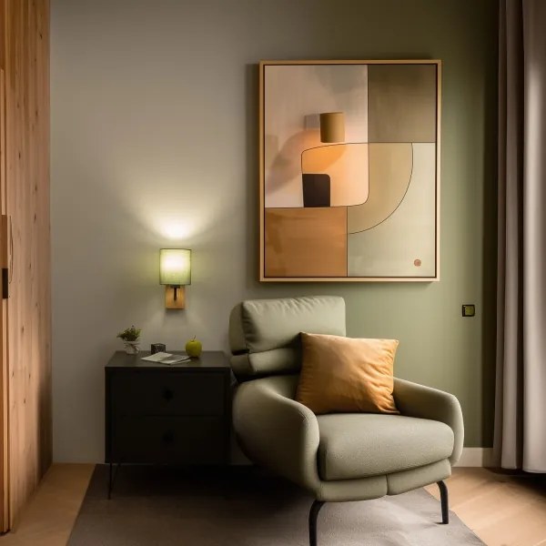 Brilagi - Applique NUBILA WOOD 1xE27/25W/230V quercia/verde