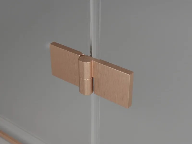 Mexen Lunar-F Duo cabina doccia pieghevole 100 x 80 cm, trasparente, rame spazzolato - 836-100L-080P-65-00