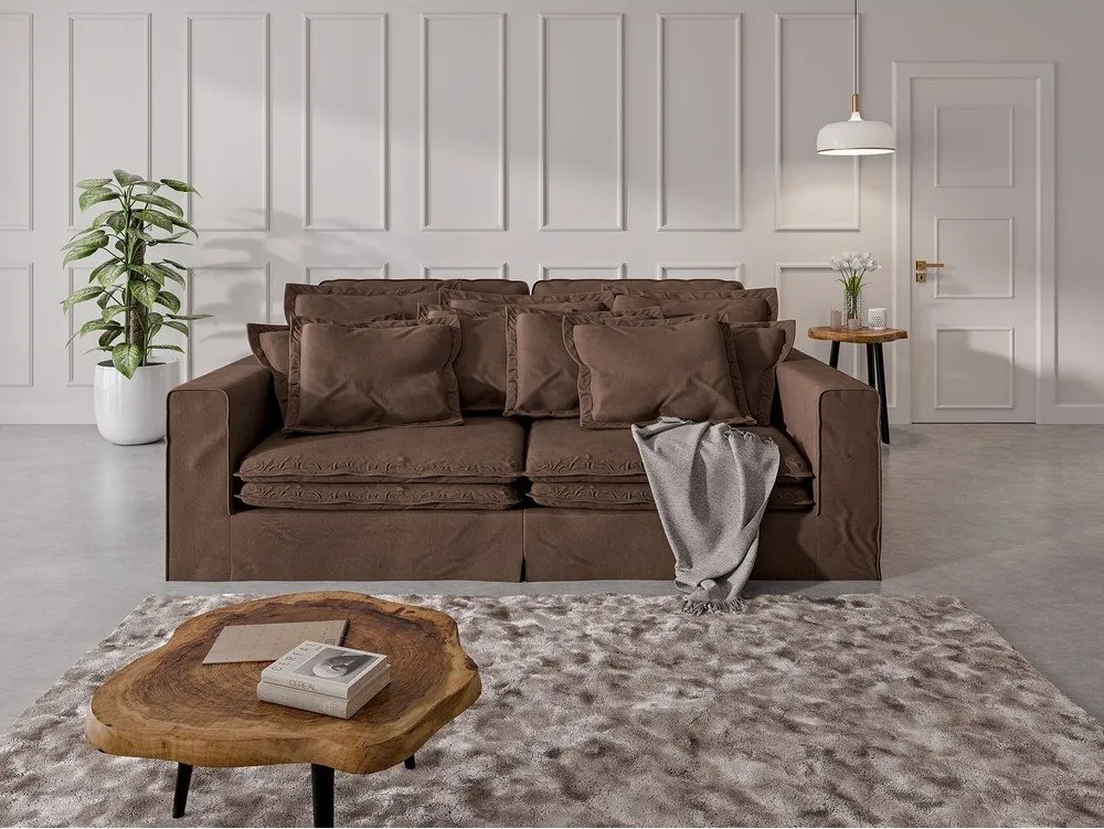 Divano marrone scuro 236 cm Nora – Ropez