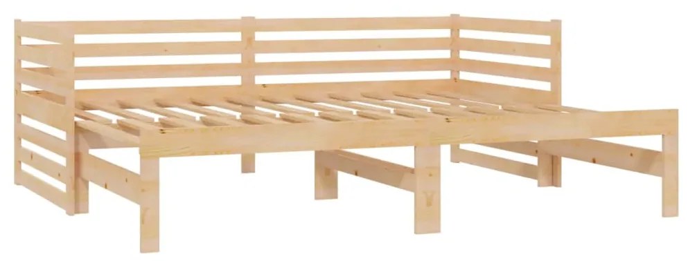 Dormeuse Estraibile 2x(90x200) cm Legno Massello di Pino