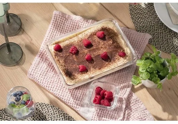 Tefal - Contenitore per alimenti 3 l MSEAL GLASS rosso/vetro