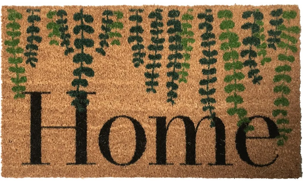 Zerbino decorativo "Home" con piante verdi cm. 70x40