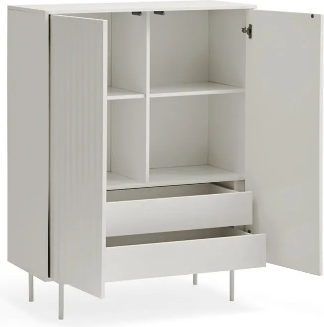 Cassettiera alta bianca 97x130 cm Sierra - Teulat