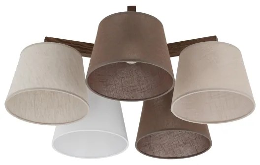 Brilagi - Lampadario a soffitto LATTE 5xE27/15W/230V pino/mix