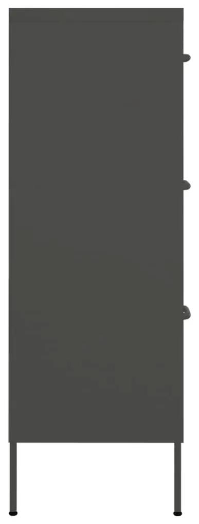 Cassettiera antracite 80x35x101,5 cm in acciaio