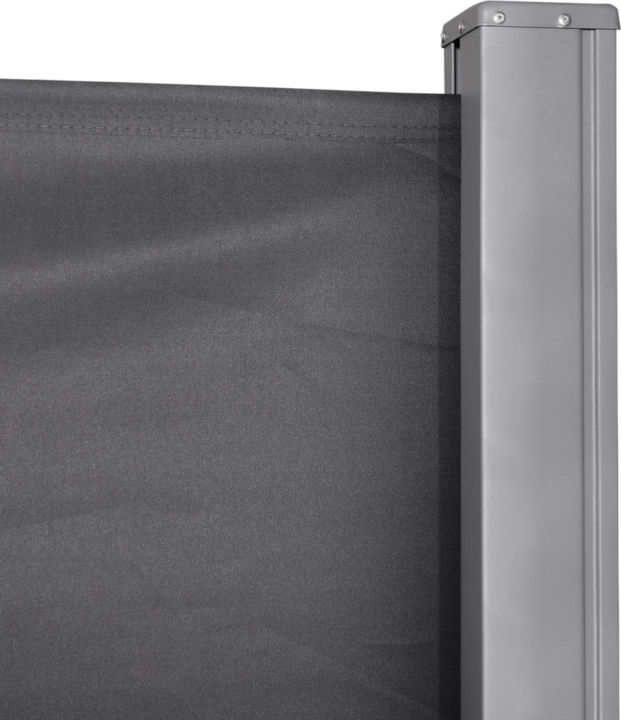 Frangivista da Giardino Estensibile 300x180A cm Poliestere Anti UV e Alluminio Grigio...