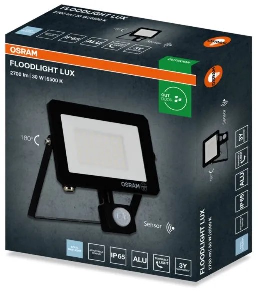 Osram - Proiettore LED con sensore FLOODLIGHT LED/30W/230V 6500K IP65