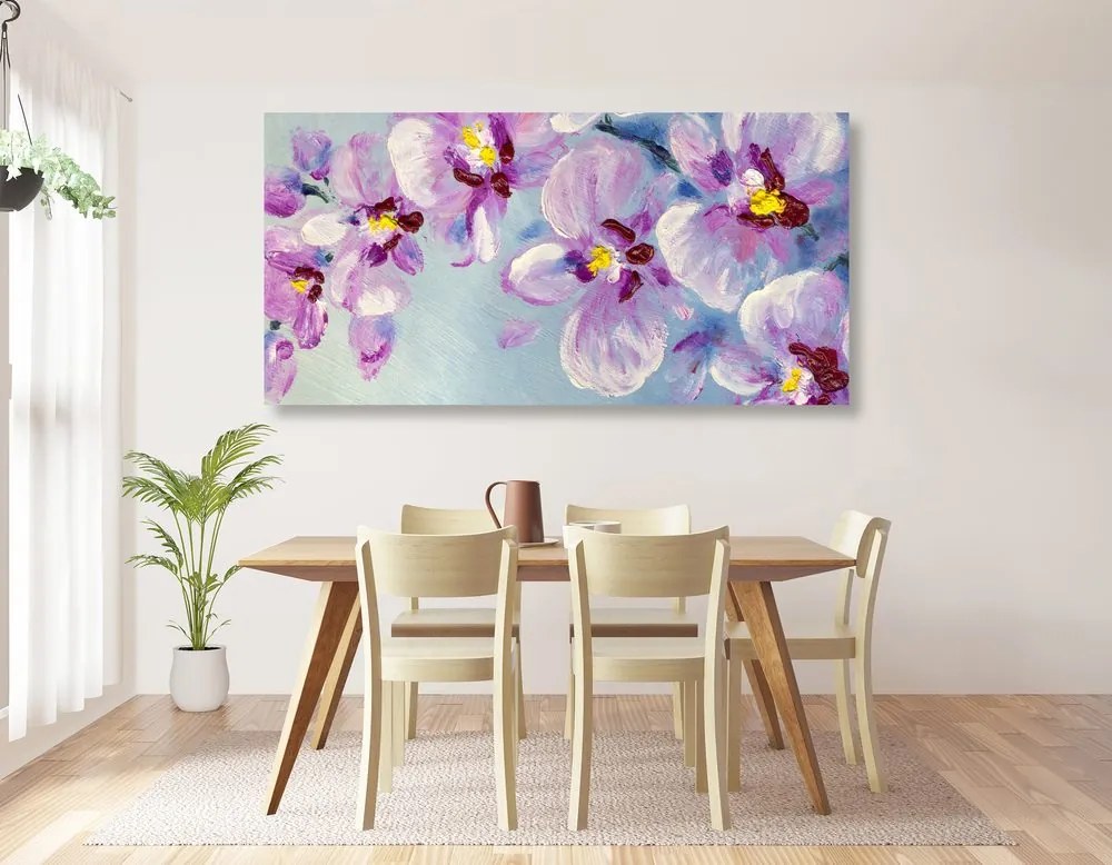 Quadro su tela – Fiori viola romantici
