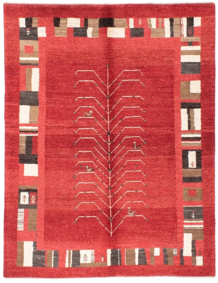 Gabbeh Tappeto persiano 150x190 Rosso (Iran) Annodato A Mano
