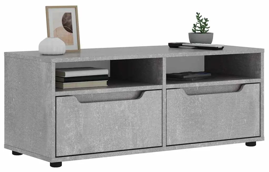 Mobile Tv Vısnes Grigio Cemento 100x40x38 Cm Legno Multistrato /