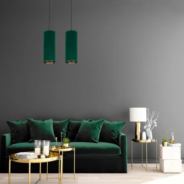 Lampadario a cavo AVALO 2xE27/60W/230V verde/rame
