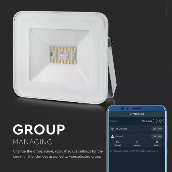 Proiettore LED Smart dimmerabile RGB LED/20W/230V IP65 bianco