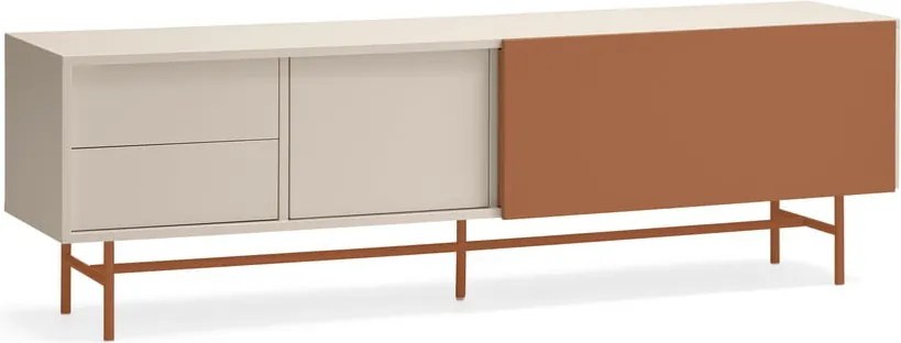 Tavolo TV in mattone/beige 180x56 cm Nube - Teulat