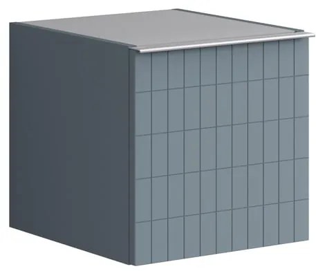 Struttura semi colonna da bagno Pixel 1 anta laccato opaco indaco L 40 x H 40 x P 45.5 cm