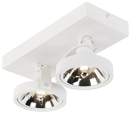 Faretto di design bianco orientabile a 2 luci - Go