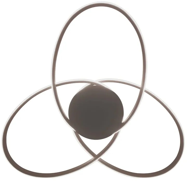 Plafoniera LED moderno Astra, marrone, luce naturale NOVECENTO