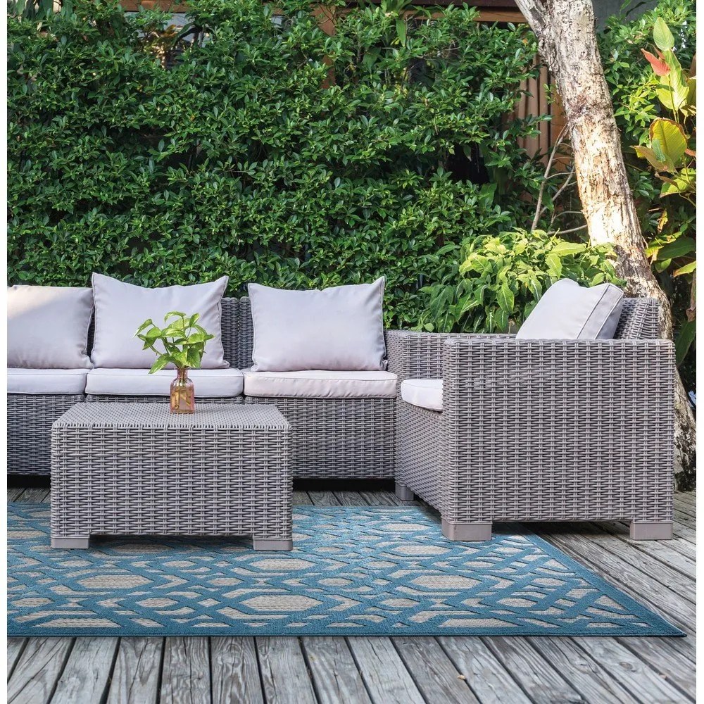 Tappeto blu per esterni 160x230 cm Oro - Flair Rugs