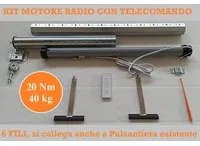 Kit tapparelle elettriche con telecomando 100 kg 50 Nm Rullo da 190 cm a 225 cm Completo con Molle di Sicurezza