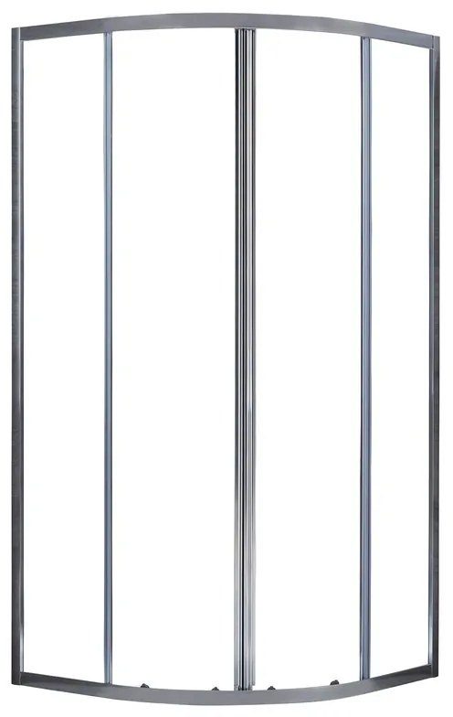 Box doccia angolare con porta scorrevole, vetro 4 mm, L 77.5-79 cm x L 77.5-79 cm, H 185 cm, cromo Essential