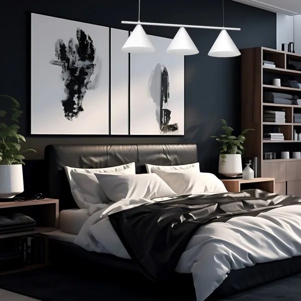 Lampadario a cavo CAPITAL 3xGX53/15W/230V bianco