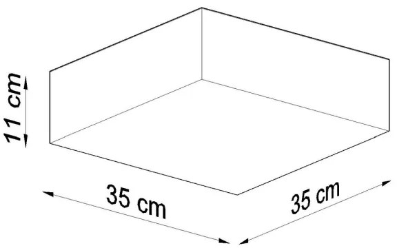 Plafoniera HORUS 35 2xE27/60W/230V grigio