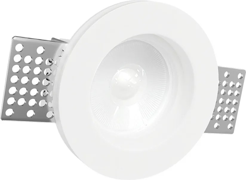Portafaretto Rotondo Ø100mm x 30mm GU10 in Gesso Pitturabile SLIM