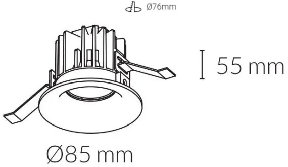 Kohl Lighting - Luce da bagno da incasso LED LUXO LED/12W/230V IP65