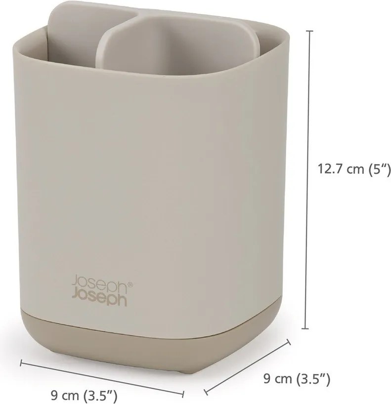 Portaspazzolino verticale beige in plastica EasyStore – Joseph Joseph