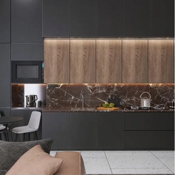 Profilo da incasso per strisce LED 1 m nero/bianco