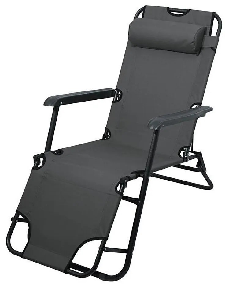 Sedia pieghevole regolabile antracite