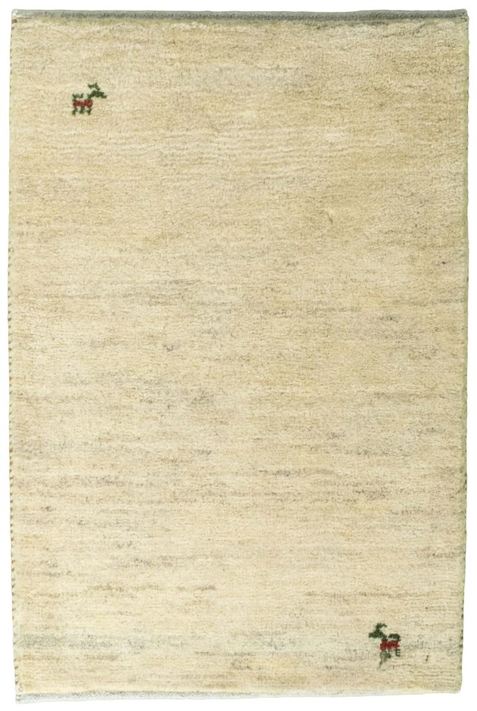Gabbeh Tappeto persiano 90x60 Beige (Iran) Annodato A Mano