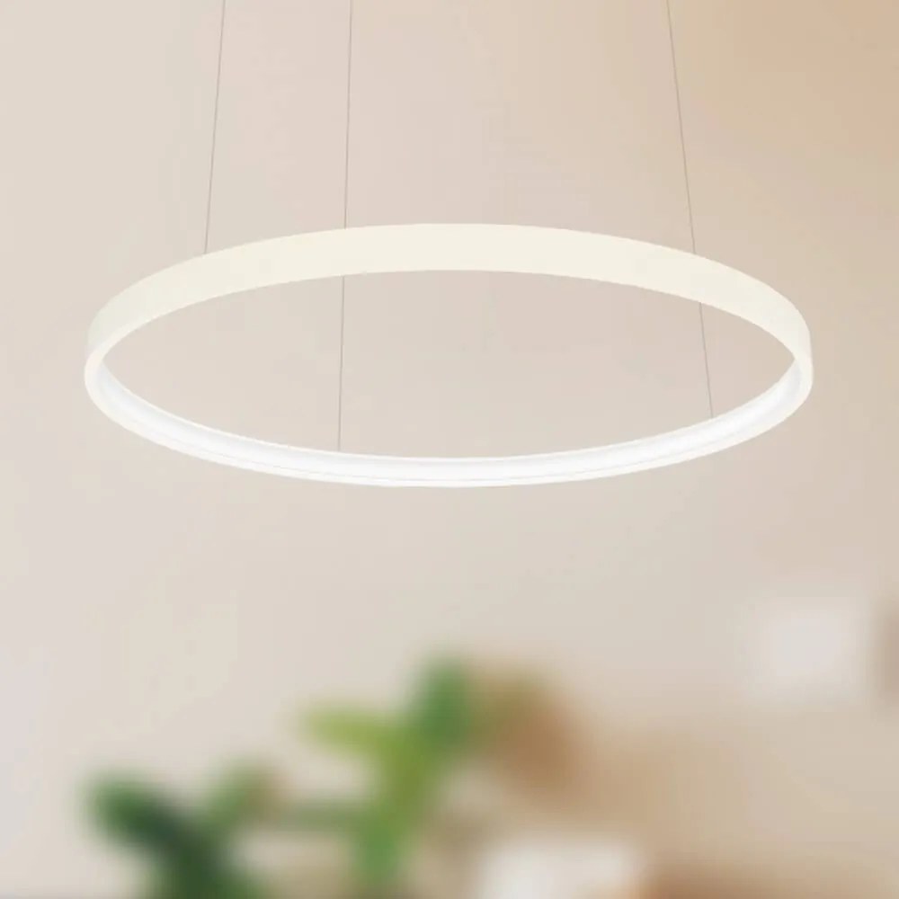 Lampadario Circolare a Sospensione Ø120cm - Bianco Colore del corpo Bianco