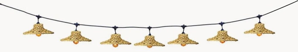 Lampada a sospensione a LED in rattan da interno-esterno Filipa