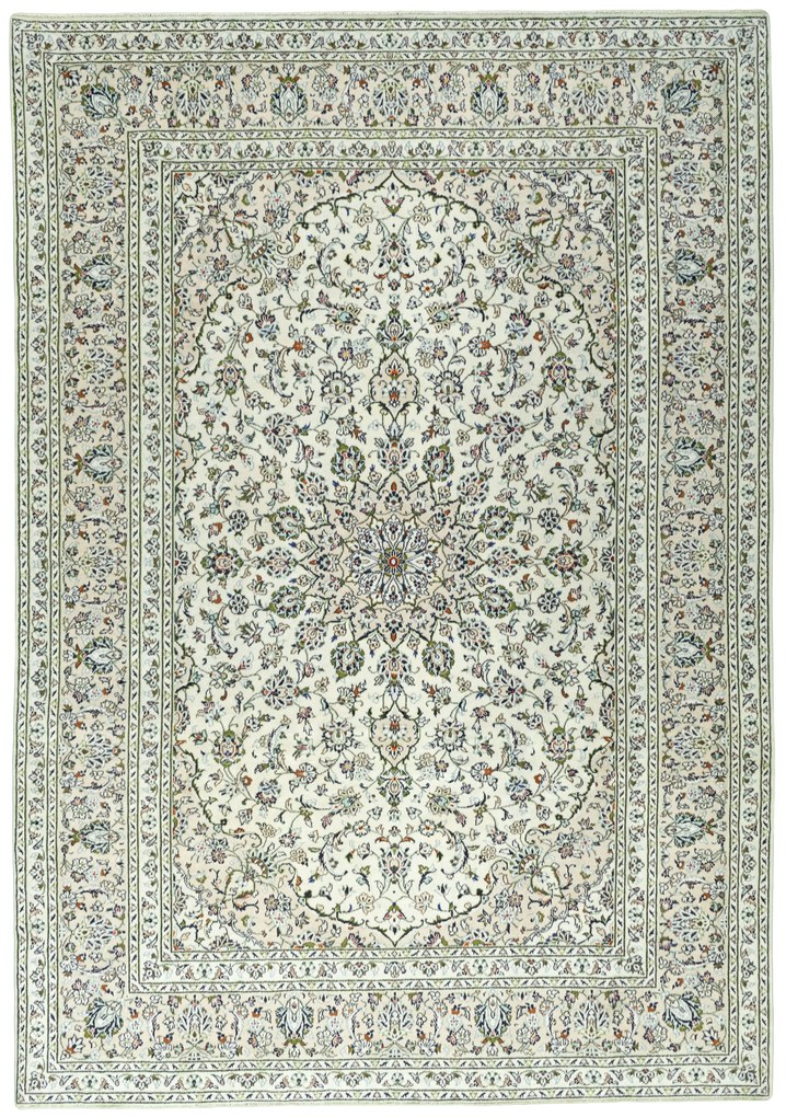 Kashan Tappeto persiano 240x350 Beige (Iran) Annodato A Mano