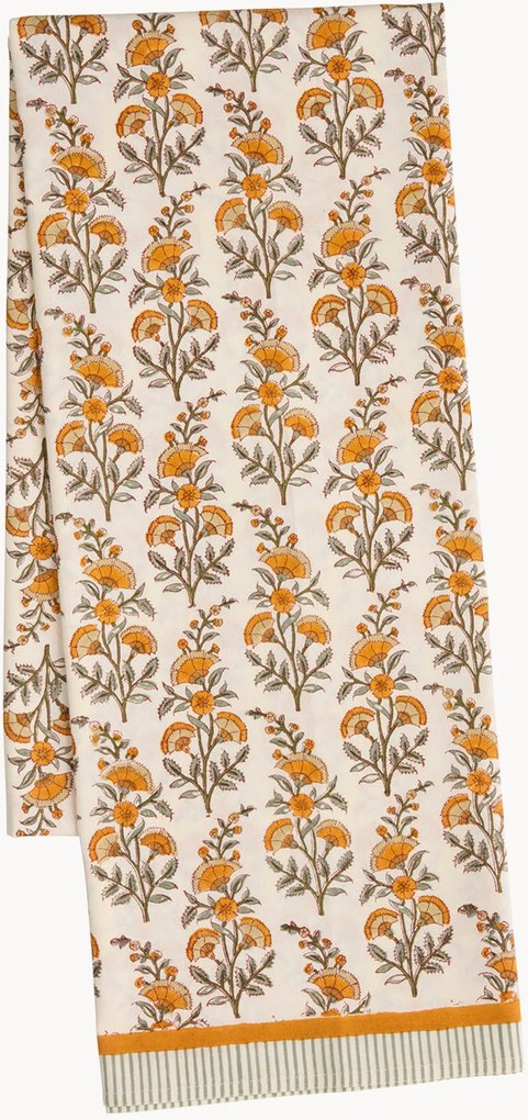 Tovaglia fatta a mano con motivo floreale Melon