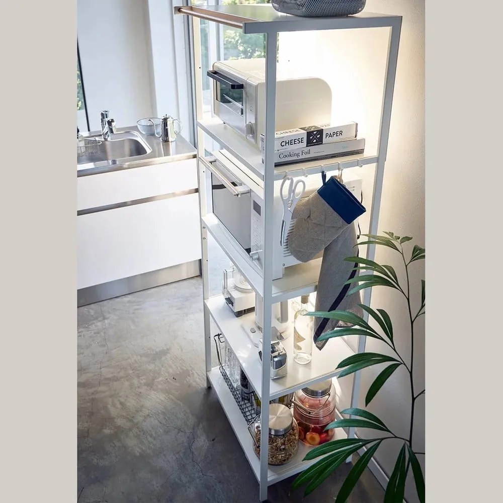Scaffale bianco opaco in acciaio 60x170x46,5 cm Tower – YAMAZAKI