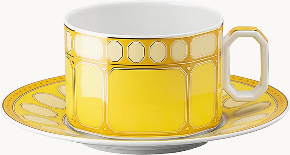 Tazza e piattino in porcellana Signum 2 pz