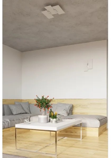 Sollux SL.0198 - Plafoniera FABIANO 3xE27/60W/230V bianco/cromo